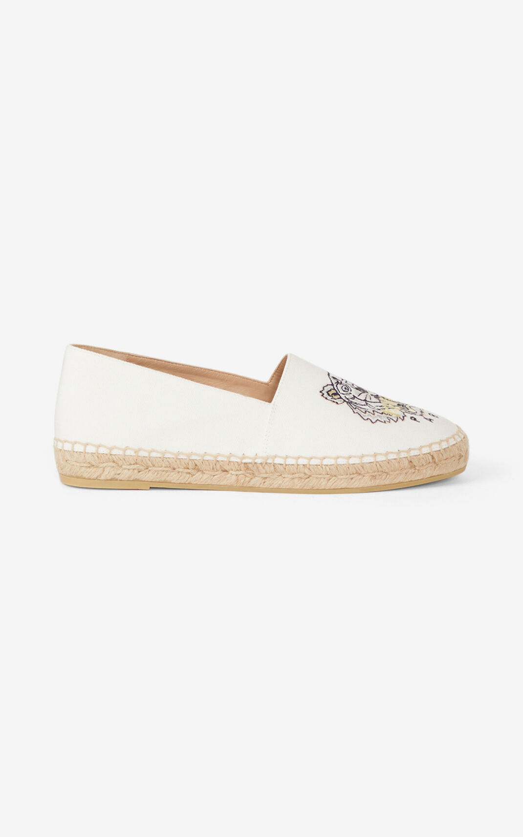 Espadrille Kenzo Femme Tiger Toile Blanche LMKWC-4175